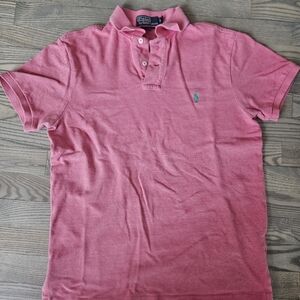 Ralph Lauren Mens Polo Tshirt Pink Medium